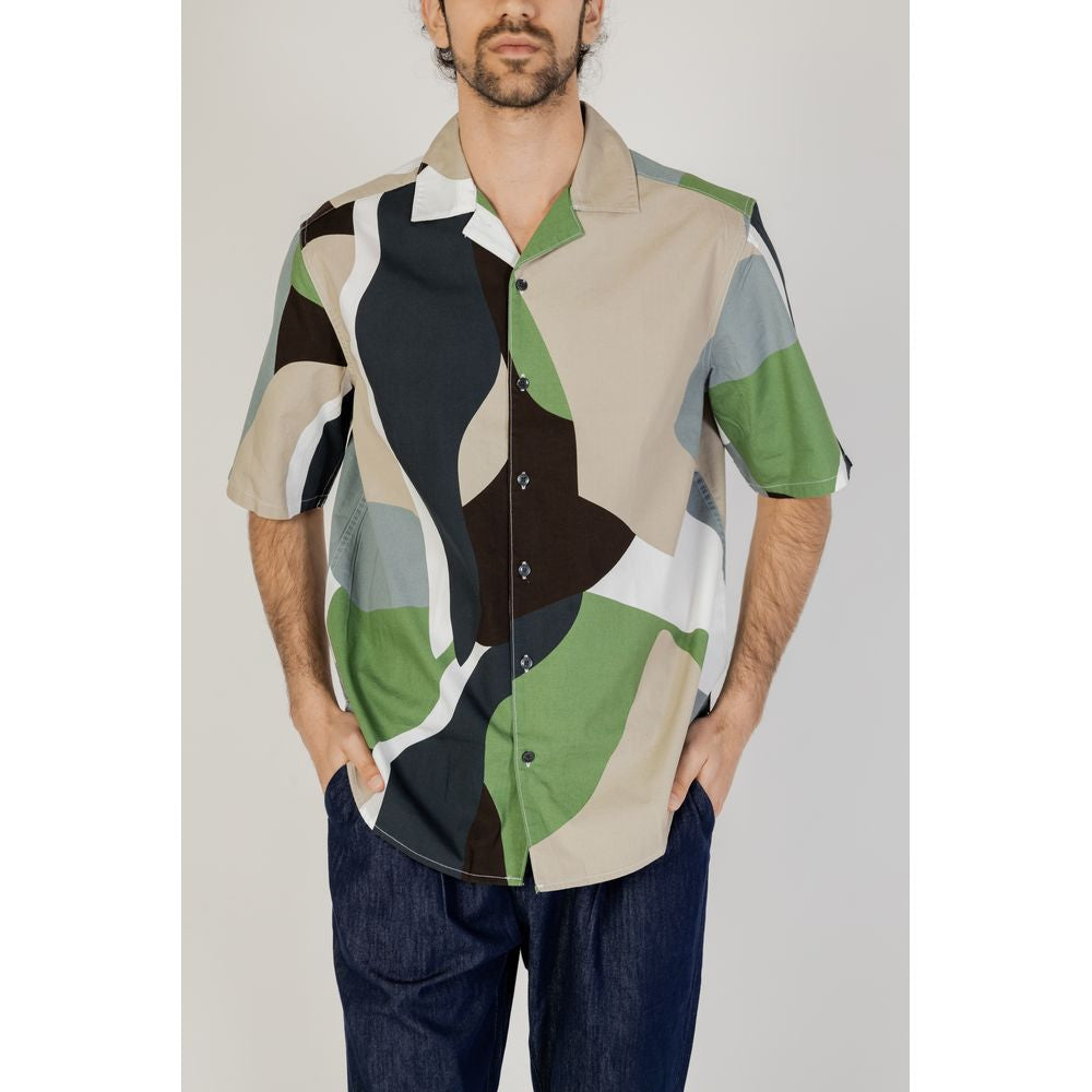 Only & Sons Green Cotton Short Sleeve Shirt